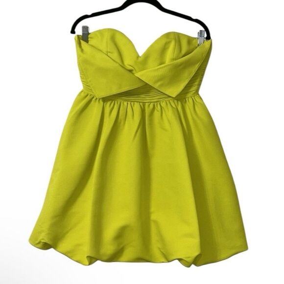 NWT Sachin & Babi Bubble Hem Split Corset Neon
Green Strapless Mini-B4/5 - Picture 5 of 10